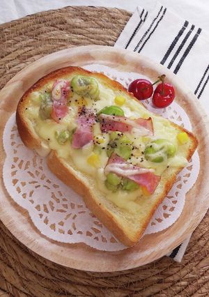 そら豆とチーズのトースト-レシピのメイン写真