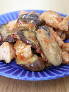茄子と鶏胸肉の坦々炒め-レシピのメイン写真