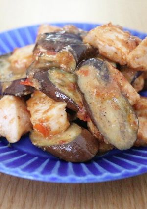 茄子と鶏胸肉の坦々炒め-レシピのメイン写真