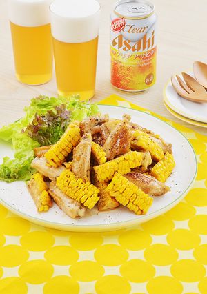 鶏とトウモロコシのスパイシーポン照り-レシピのメイン写真