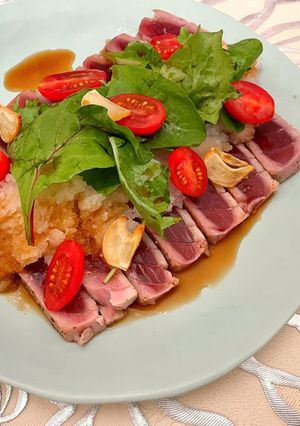 まぐろのカルパッチョ おろしポン酢ソース-レシピのメイン写真