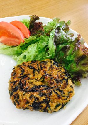 蓮根ニラ照り焼きハンバーグ-レシピのメイン写真