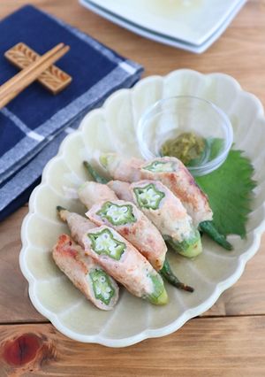 おくらの豚巻きゆずこしょうバター焼き-レシピのメイン写真