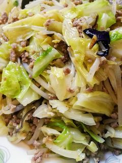 もやしとキャベツとひき肉の塩麹炒め-レシピのメイン写真
