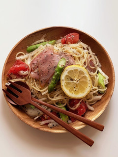 冷製パスタ 〜バジル風味〜-レシピのメイン写真