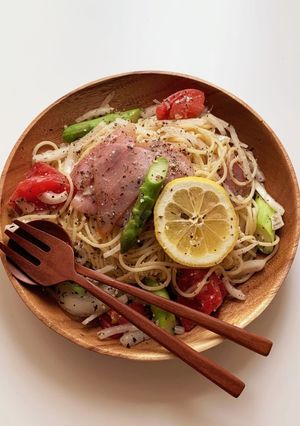 冷製パスタ 〜バジル風味〜-レシピのメイン写真