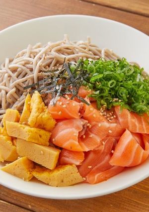 サーモンの冷製まぜそば-レシピのメイン写真