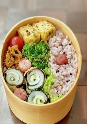 わっぱ弁当*しそチーズちくわの磯辺揚げ-レシピのメイン写真