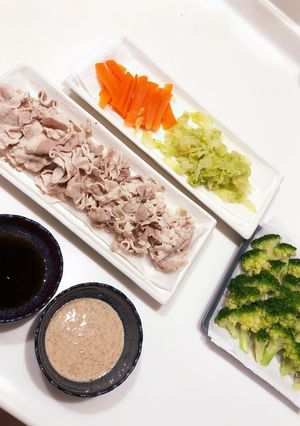 豚しゃぶ冷しゃぶ　つけだれで食べよう-レシピのメイン写真