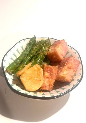 春アスパラガスのガリバタペペロンチーノ🌶️-レシピのメイン写真