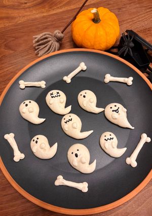 ハロウィンにおばけメレンゲ-レシピのメイン写真