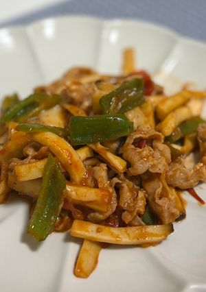 【簡単】豚バラトマト炒め-レシピのメイン写真