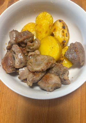 砂肝とじゃがバタ(インカの目覚め)-レシピのメイン写真