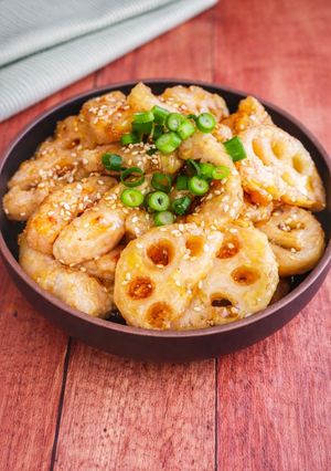 シャキッと香ばし【鶏れんこんの甘酢炒め】-レシピのメイン写真