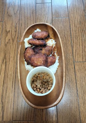 甘辛風味なヒレカツプレート丼-レシピのメイン写真