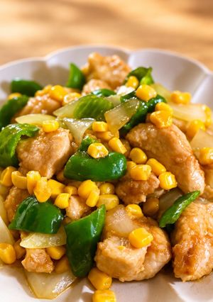 mレンジで作る鶏とピーマンの中華炒め-レシピのメイン写真