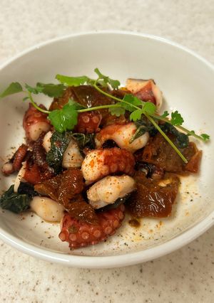 茹でタコとドライトマトの炒め物-レシピのメイン写真