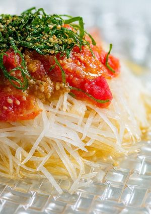 大根と新生姜のトマトドレッシング和え-レシピのメイン写真