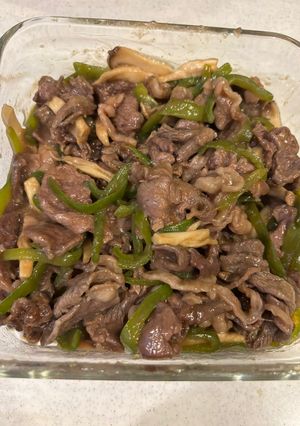 レンチンで完成！！牛肉とピーマンオイスター炒め風-レシピのメイン写真