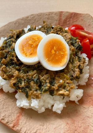 ほうれん草とサバ缶のキーマカレー-レシピのメイン写真