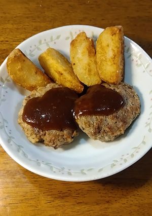 かさまし節約卵不使用！椎茸と大豆ミートハンバーグ-レシピのメイン写真