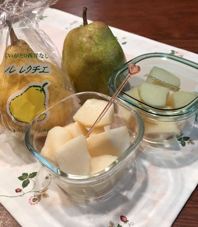 ラフランスはこのカットで食べやすい♪-レシピのメイン写真