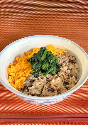 さば缶で！三色そぼろ丼-レシピのメイン写真