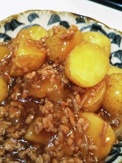 新じゃがとそぼろの煮物☆餡掛け仕立て-レシピのメイン写真