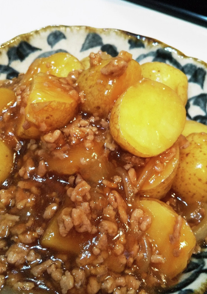 新じゃがとそぼろの煮物☆餡掛け仕立て-レシピのメイン写真