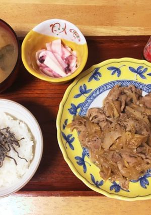 生姜焼き定食-レシピのメイン写真