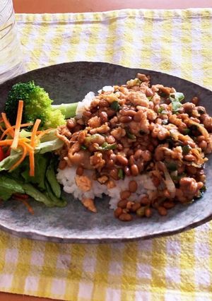 納豆と鶏胸肉でタンパク質丼！-レシピのメイン写真