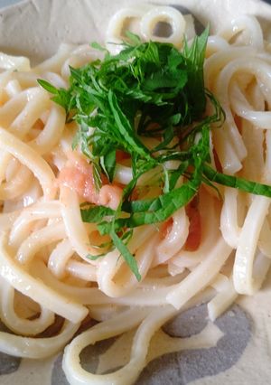 明太子とごま油の冷うどん-レシピのメイン写真