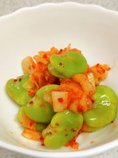 そら豆のキムチ和え(^^♪-レシピのメイン写真