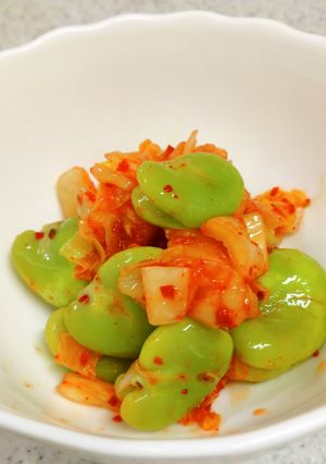 そら豆のキムチ和え(^^♪-レシピのメイン写真