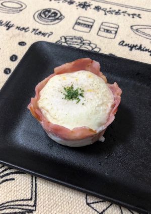 お弁当にピッタリ♡超簡単ベーコンエッグ♡-レシピのメイン写真