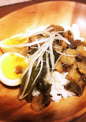 イノシシ肉（ジビエ）のルーローハン-レシピのメイン写真
