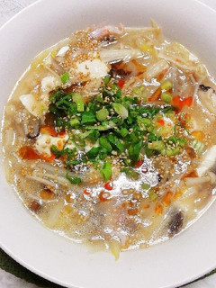 レンチンで簡単 きのこと豆腐のスープ-レシピのメイン写真