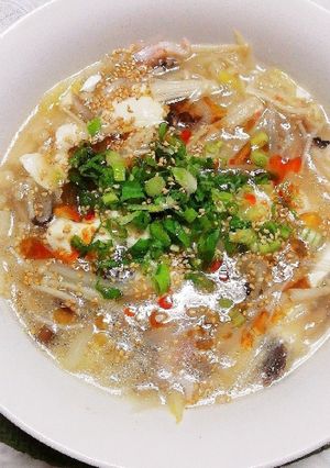 レンチンで簡単　きのこと豆腐のスープ-レシピのメイン写真