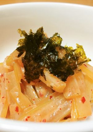 おつみまみに◎セロリのキムチマヨ和え-レシピのメイン写真