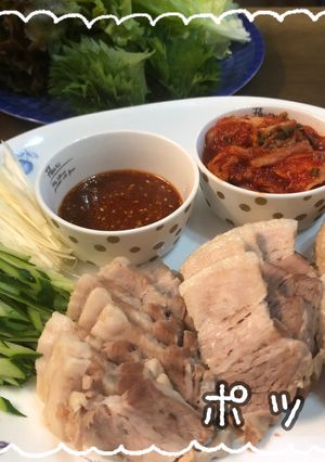 ★蒸し豚★圧力鍋deポッサム★韓国料理-レシピのメイン写真
