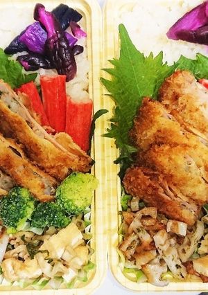 【夫婦弁当55】海老ハムカツと切干大根-レシピのメイン写真