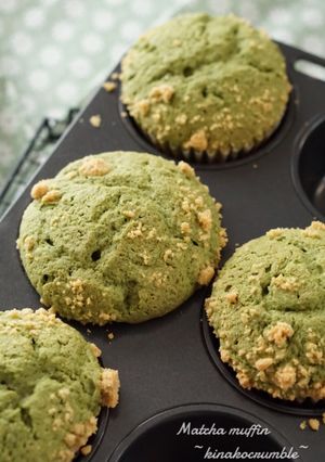 抹茶マフィン。~きな粉クランブル~-レシピのメイン写真