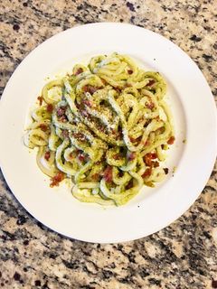 混ぜるだけ!3分で簡単バジルうどん-レシピのメイン写真
