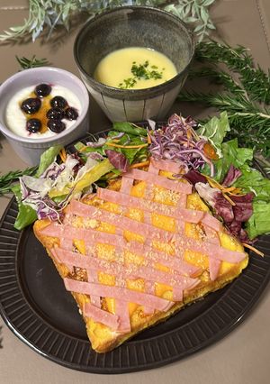 クロックムッシュ風の朝トースト-レシピのメイン写真