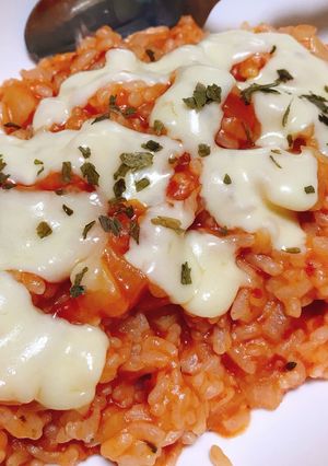 スープの素で作るトマトチーズリゾット-レシピのメイン写真