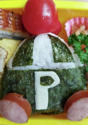 パトカーのキャラ弁　#キャラ弁-レシピのメイン写真