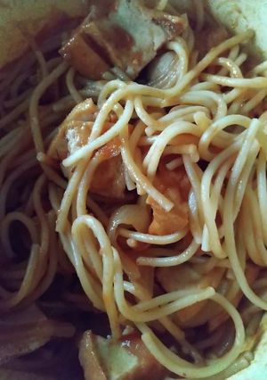 厚揚げと玉葱のパスタ-レシピのメイン写真