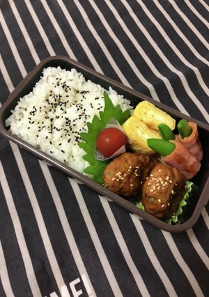 男子高校生弁当5/27豚つくね弁当-レシピのメイン写真