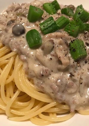 きのこミートクリームパスタ-レシピのメイン写真