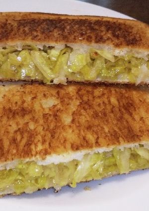 酢キャベツのホットサンド-レシピのメイン写真